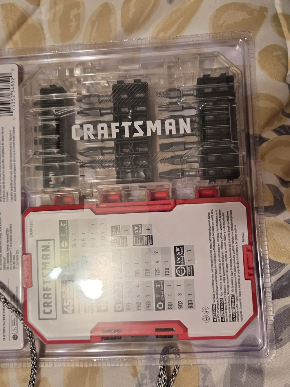 Craftsman 45-Piece Screwdriving Bit Set - Red and Black